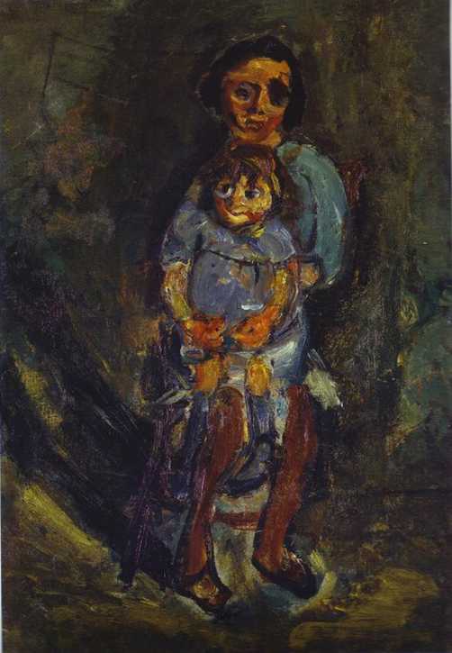 Mother and Child by Chaim Soutine — Oil Painting Reproduction