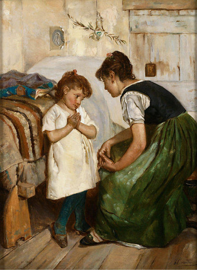Mother and child in home office