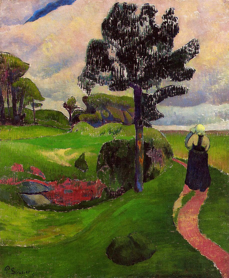 Mother and Child on a Breton Landscape by Paul Serusier — Oil Painting Reproduction