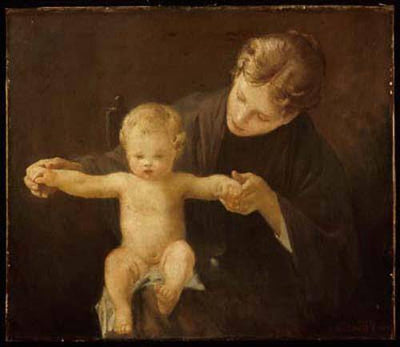 Mother and Child in entryway