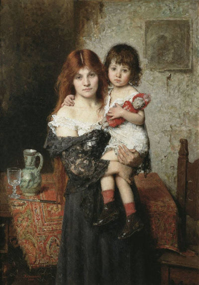 Mother and Daughter in hallway