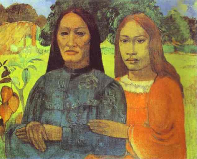 Mother and Daughter by Paul Gauguin — Oil Painting Reproduction