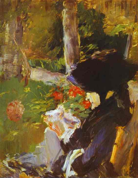Mother in the Garden at Bellevue by Edouard Manet — Oil Painting Reproduction