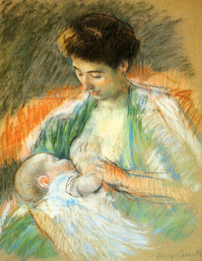 Mother Rose Nursing Her Child in kitchen