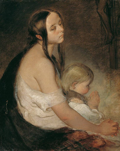 Mother With Child Under The Crucifix in apartment