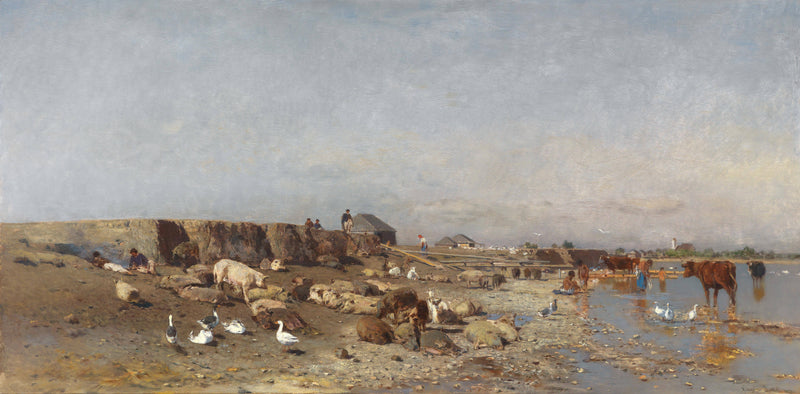 Motiv Aus Szered An Der Waag by August von Pettenkofen, Oil Painting Reproduction