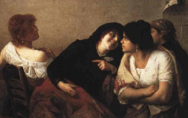 Mottos and laughter by Noè Bordignon — Oil Painting Reproduction