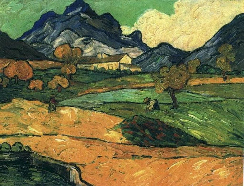 Mount Gaussier with the Mas de Saint-Paul by Vincent van Gogh — Oil Painting Reproduction