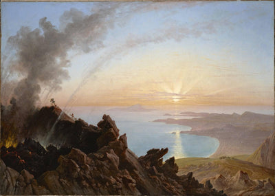 Mount Vesuvius and the Bay of Naples in entryway