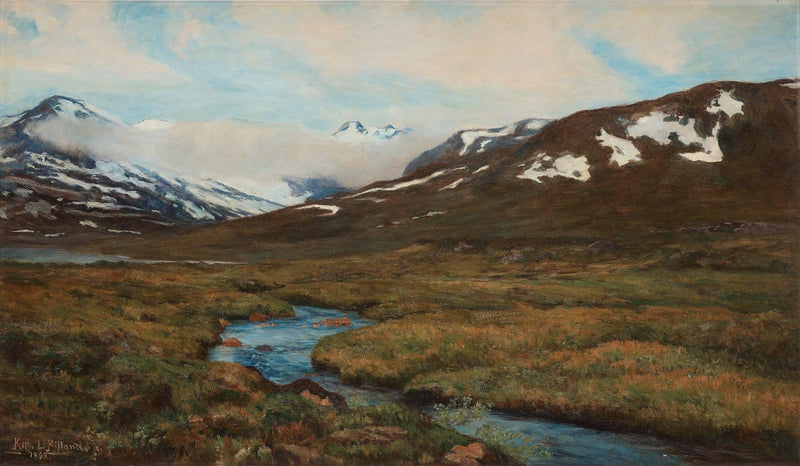 Mountain Landscape by Kitty Lange Kielland — Oil Painting Reproduction