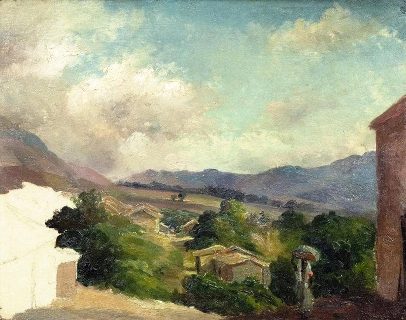 Mountain Landscape at Saint Thomas, Antilles (unfinished) by Camille Pissarro — Oil Painting Reproduction