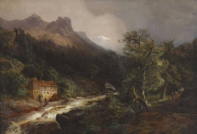 Mountain Landscape with Mill in hallway