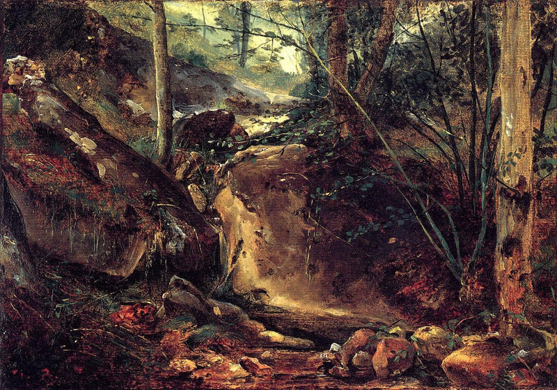 Mountain stream in Auvergne by Theodore Rousseau — Oil Painting Reproduction