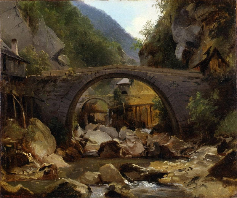 Mountain Stream in the Auvergne by Theodore Rousseau — Oil Painting Reproduction