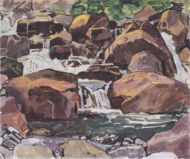 Mountain stream near Champéry by Ferdinand Hodler — Oil Painting Reproduction