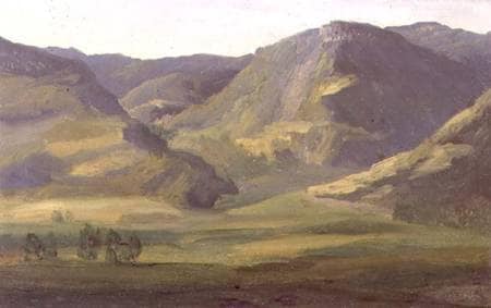 Mountainous landscape in Cantal by Theodore Rousseau — Oil Painting Reproduction