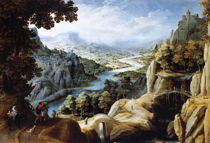 Mountainous River Landscape by Tobias Verhaecht — Oil Painting Reproduction