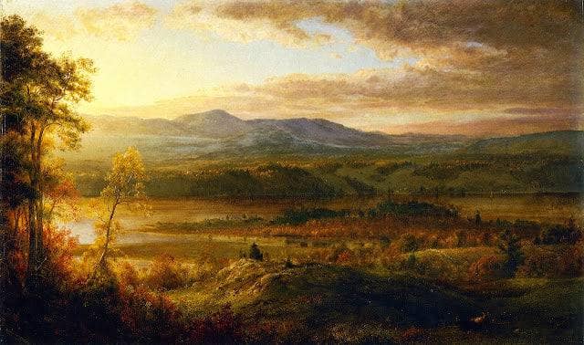 Mountains from the Home of the Artist by Frederic Edwin Church — Oil Painting Reproduction
