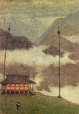 Mountains near Tassiding monastery by Vasily Vereshchagin — Oil Painting Reproduction