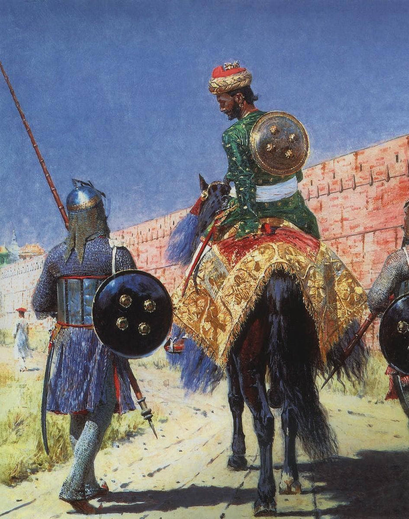 Mounted Warrior in Jaipur by Vasily Vereshchagin — Oil Painting Reproduction