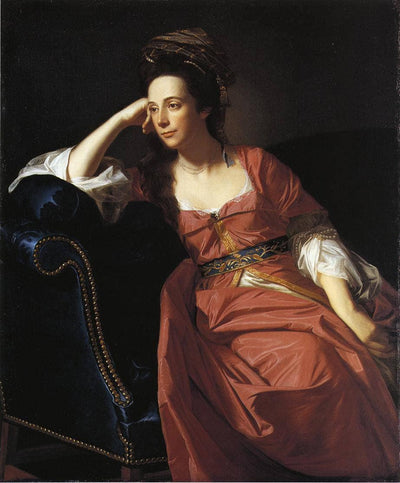 Mrs. Thomas Gage in living room