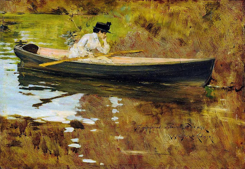 Mrs. Chase in Prospect Park by William Merritt Chase — Oil Painting Reproduction