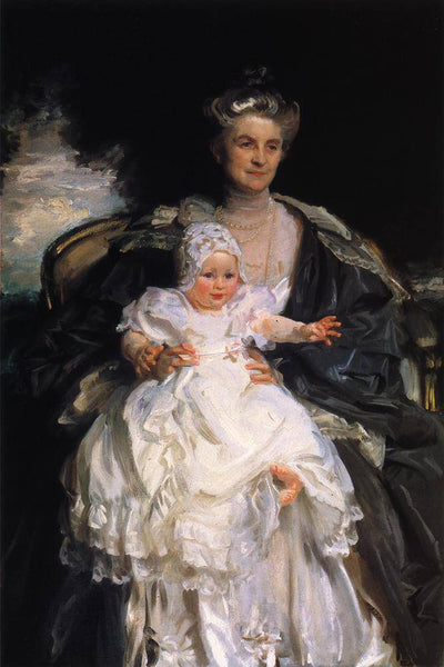 Mrs. Henry Phipps and Her Granson Winston in apartment