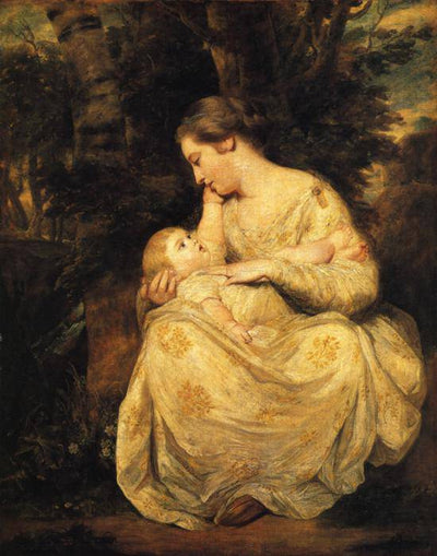Mrs. Susanna Hoare and Child in modern living room