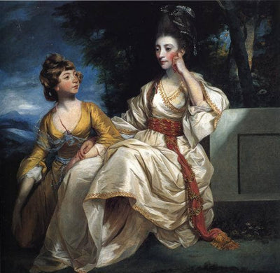 Mrs. Thrale and her Daughter Hester (Queeney) in kitchen