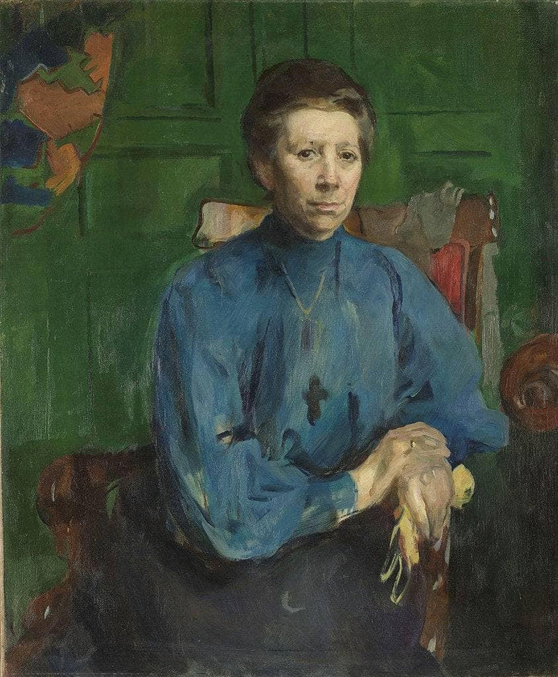 Mrs. Vedastine Aubert, B. Moe by Harriet Backer — Oil Painting Reproduction