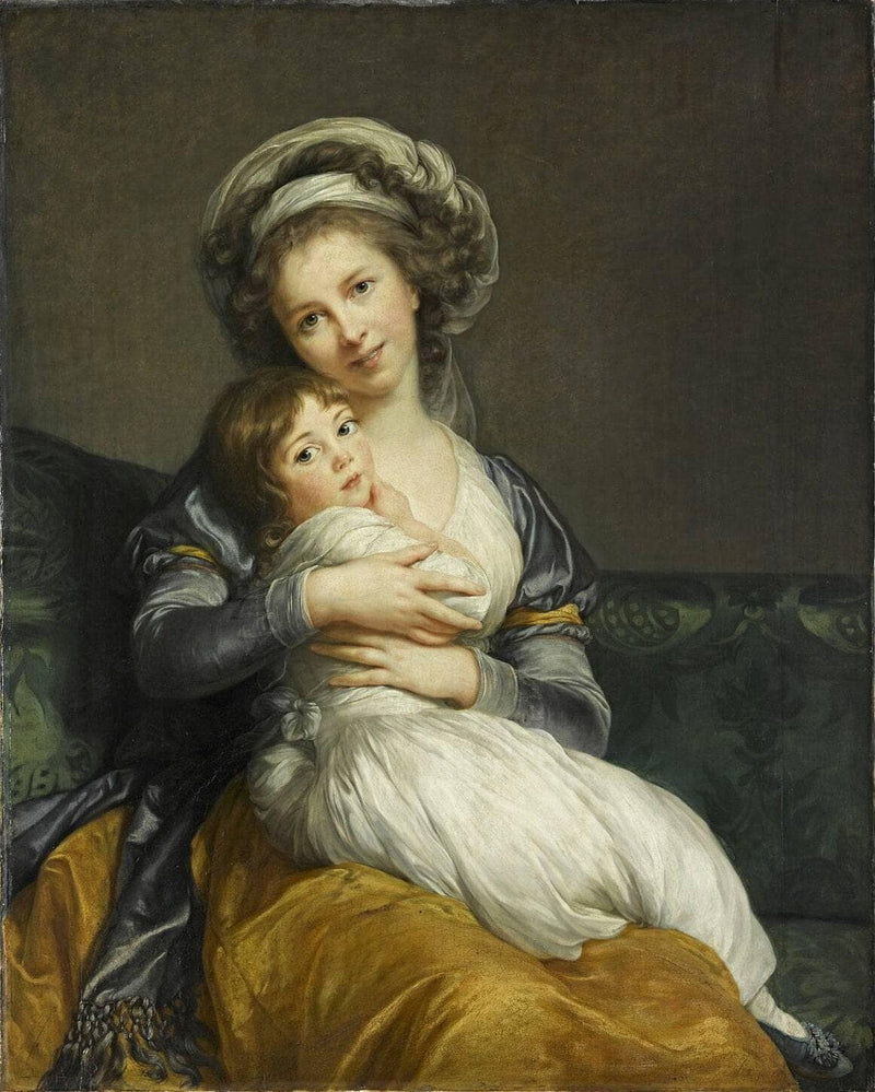 Mrs Vigee-Lebrun and her daughter, Jeanne-Lucie-Louise by Louise Elisabeth Vigee Le Brun — Oil Painting Reproduction