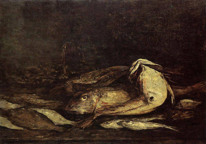 Mullet and Fish by Eugene Boudin — Oil Painting Reproduction