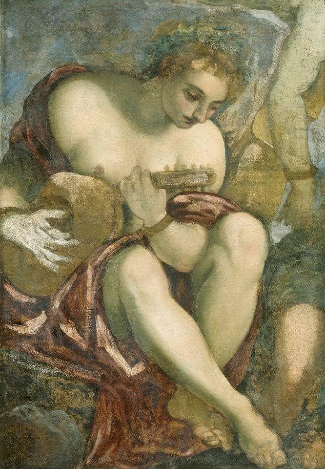 Muse with Lute by Tintoretto — Oil Painting Reproduction