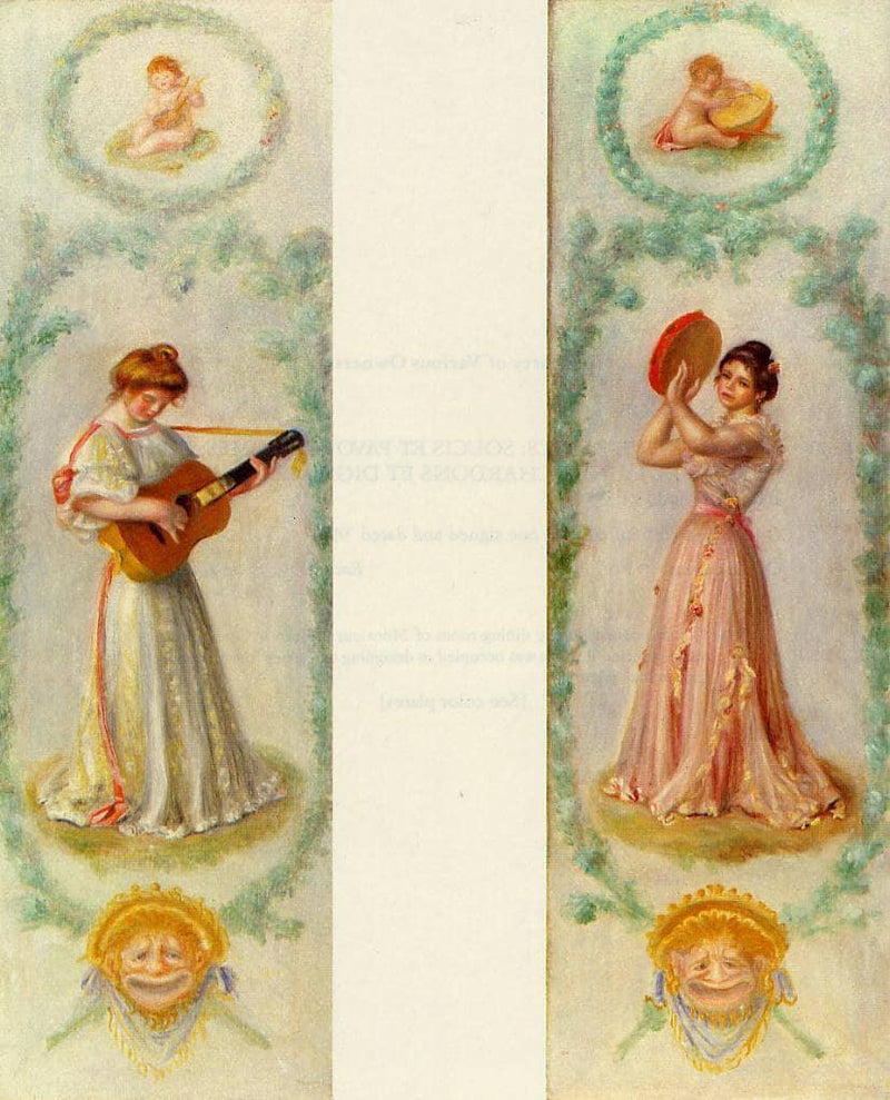 Music (two paintings) by Pierre-Auguste Renoir — Oil Painting Reproduction