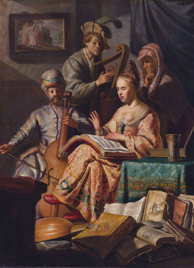 Musical Allegory by Rembrandt — Oil Painting Reproduction