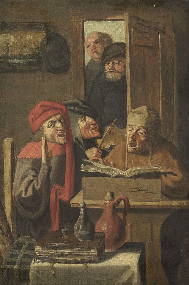 Musical company by Adriaen Brouwer — Oil Painting Reproduction
