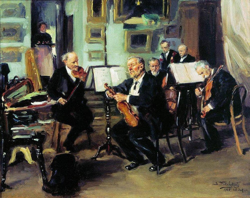 Musical Evening by Vladimir Makovsky — Oil Painting Reproduction