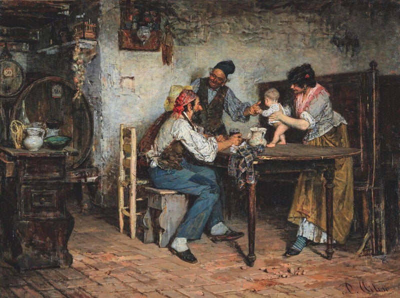 My grandson by Alessandro Milesi — Oil Painting Reproduction
