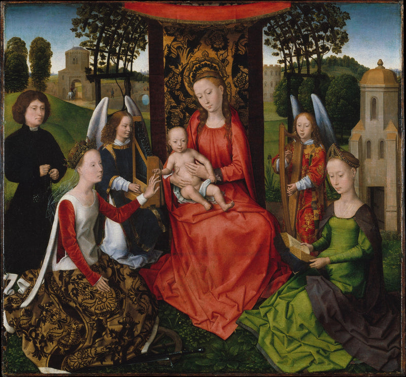 Mystic marriage of St Catherine by Hans Memling — Oil Painting Reproduction