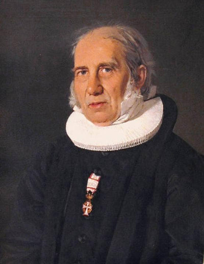 N. F. S. Grundtvig in home office