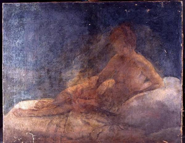 Naked standing woman by Francesco Hayez — Oil Painting Reproduction