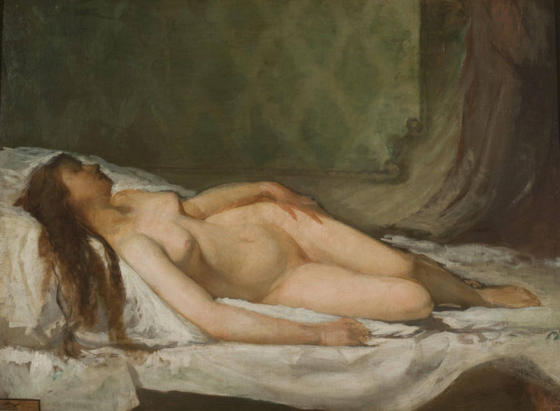 Naked woman asleep by Eduardo Rosales — Oil Painting Reproduction
