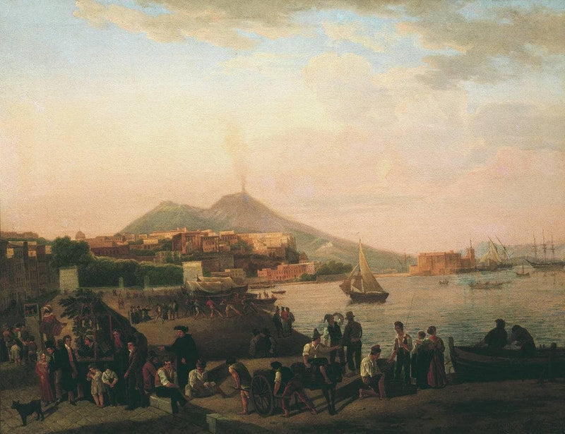 Naples. On the embankment (Riviera di Chiaia). by Sylvester Shchedrin — Oil Painting Reproduction