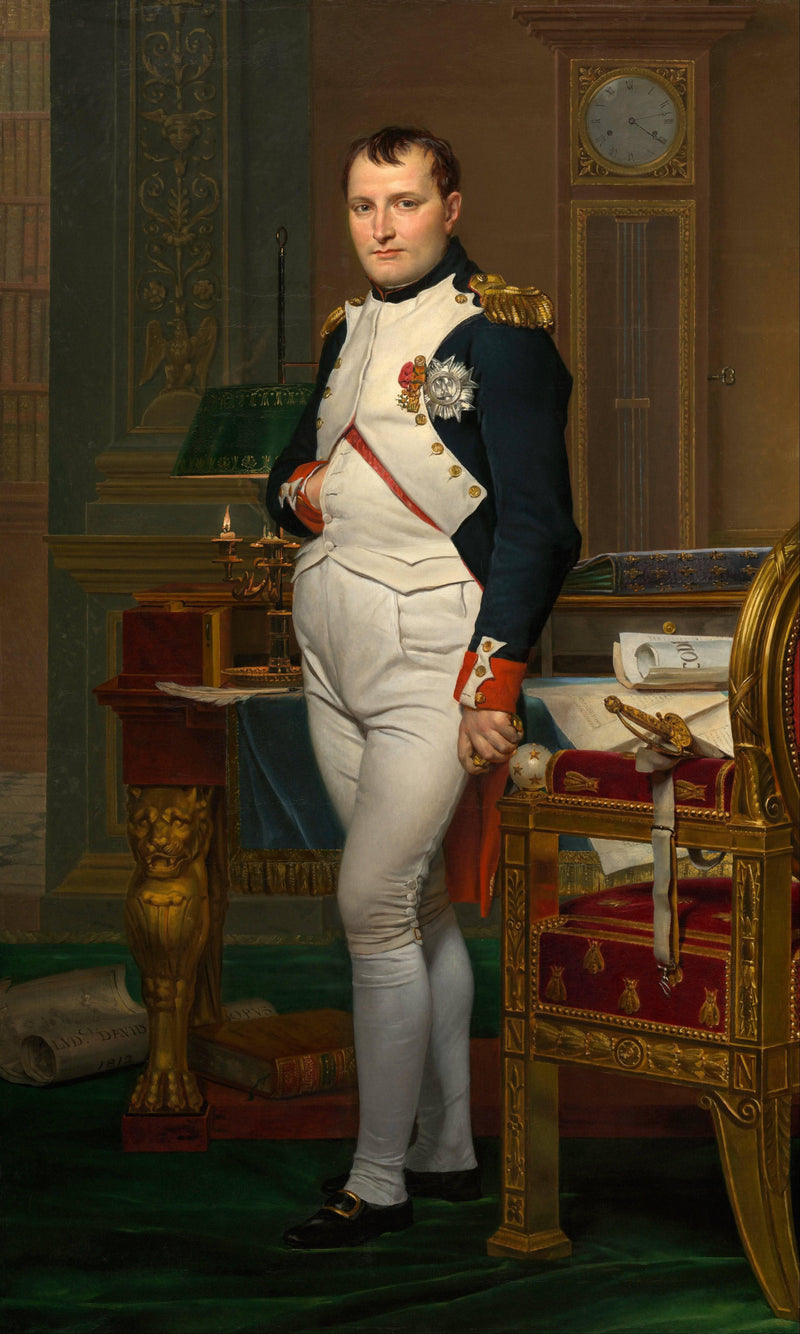 Napoleon Bonaparte in his Study at the Tuileries by Jacques-Louis David — Oil Painting Reproduction