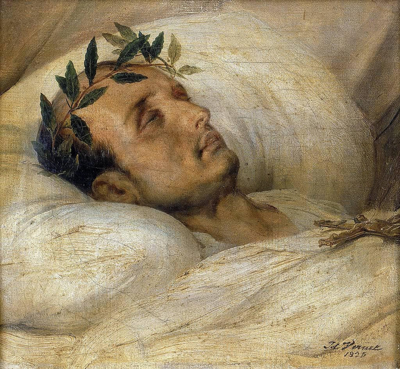 Napoleon I on his deathbed by Horace Vernet — Oil Painting Reproduction