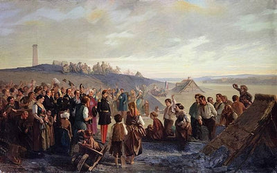 Napoleon III Visiting the Slate Quarries of Angers in dining room