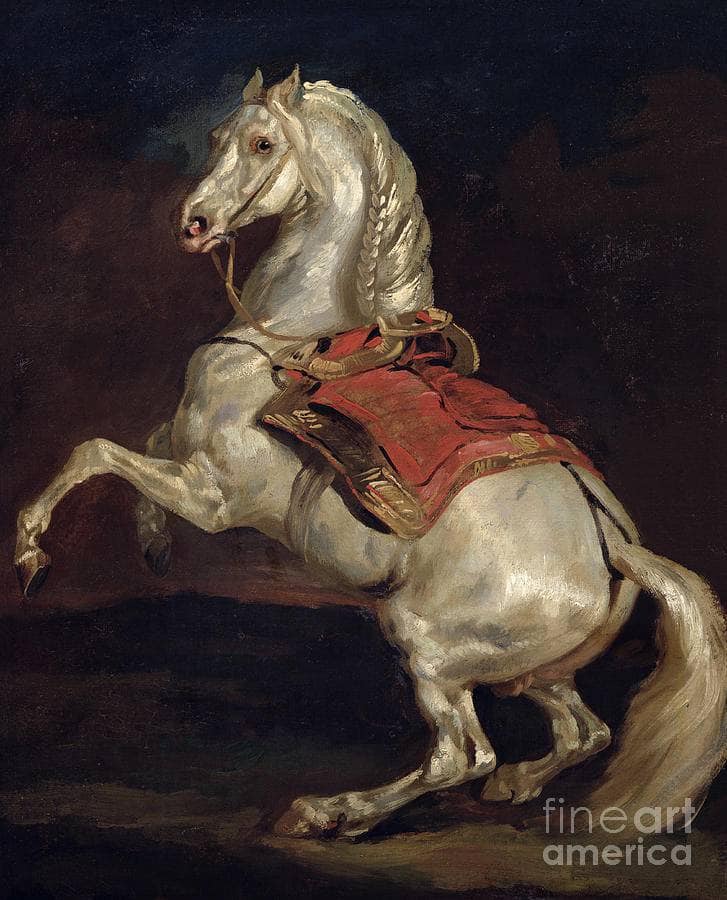 Napoleon's Stallion, Tamerlan by Théodore Géricault — Oil Painting Reproduction
