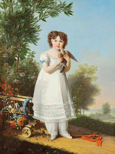 Napoleone Elisa Bacciochi, daughter of Elisa, sister of Napoleon I. in home office