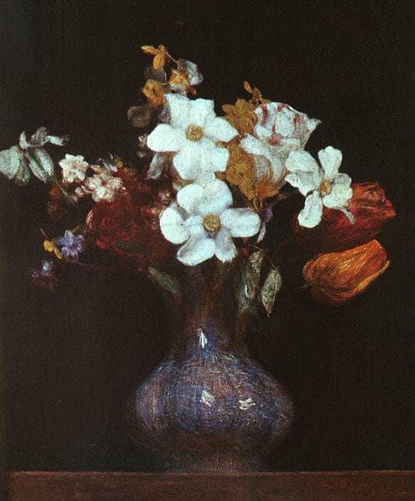 Narcissus and Tulips by Henri Fantin-Latour — Oil Painting Reproduction