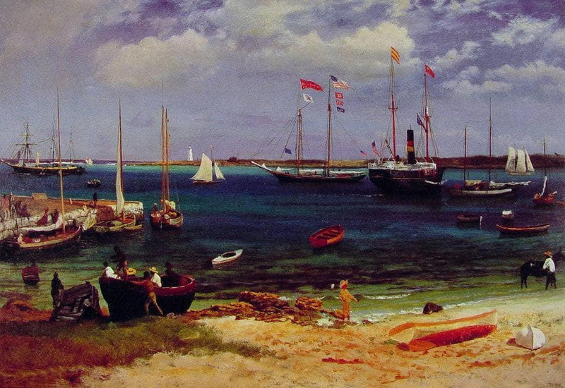Nassau Harbor by Albert Bierstadt — Oil Painting Reproduction